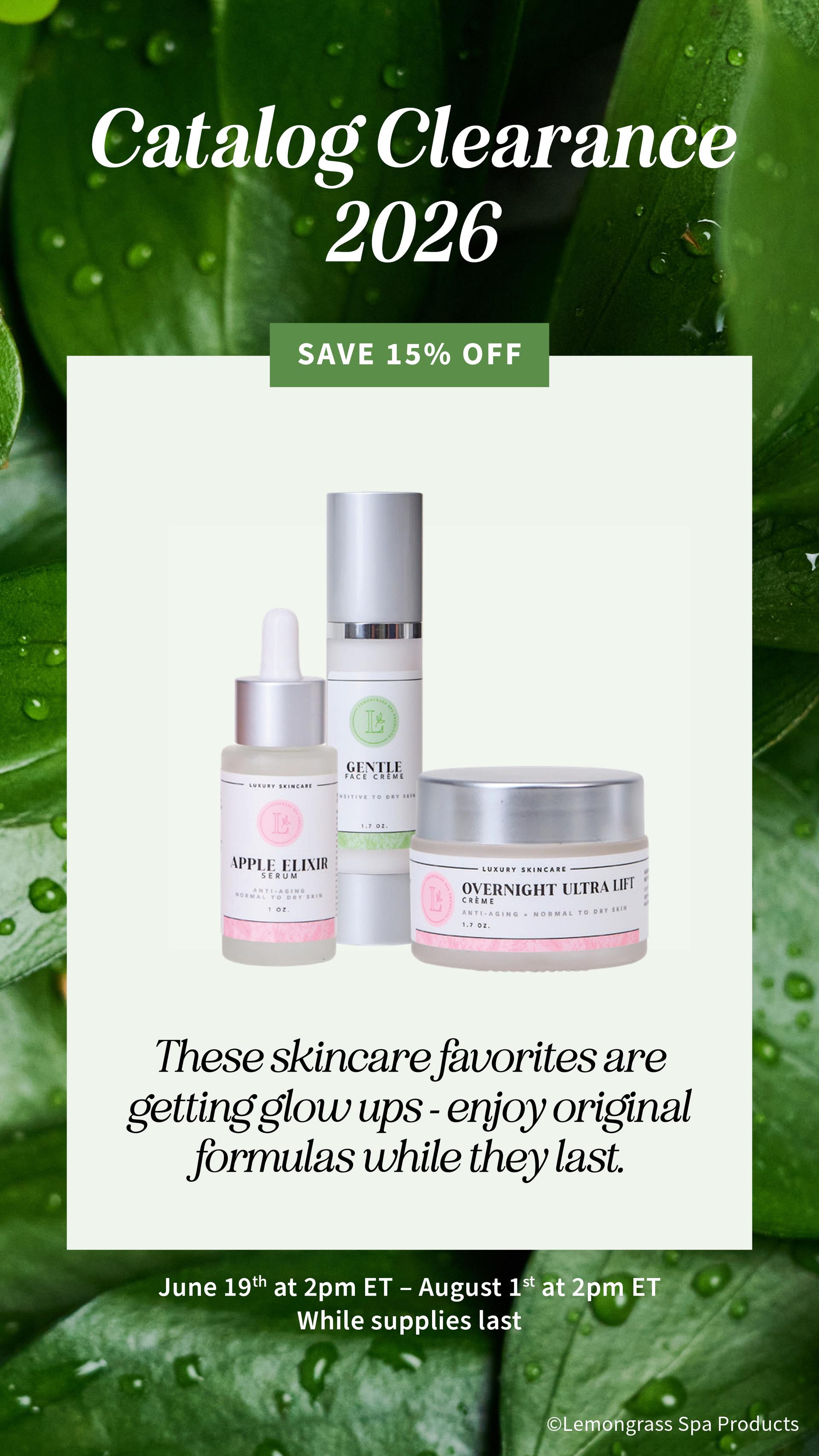 Cagtalog Clearance - skincare
