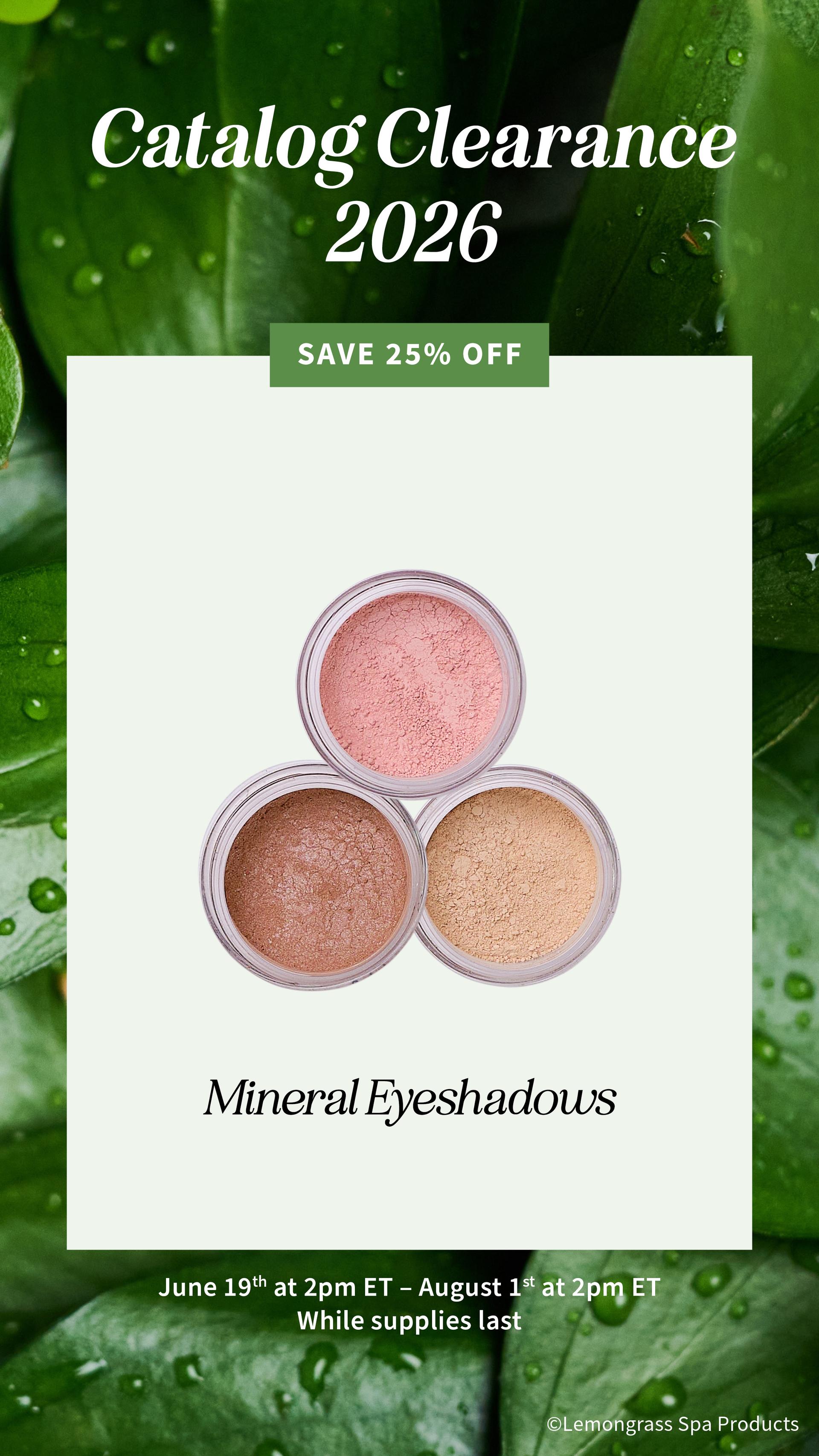 Catalog Clearance - Mineral Eyeshadow